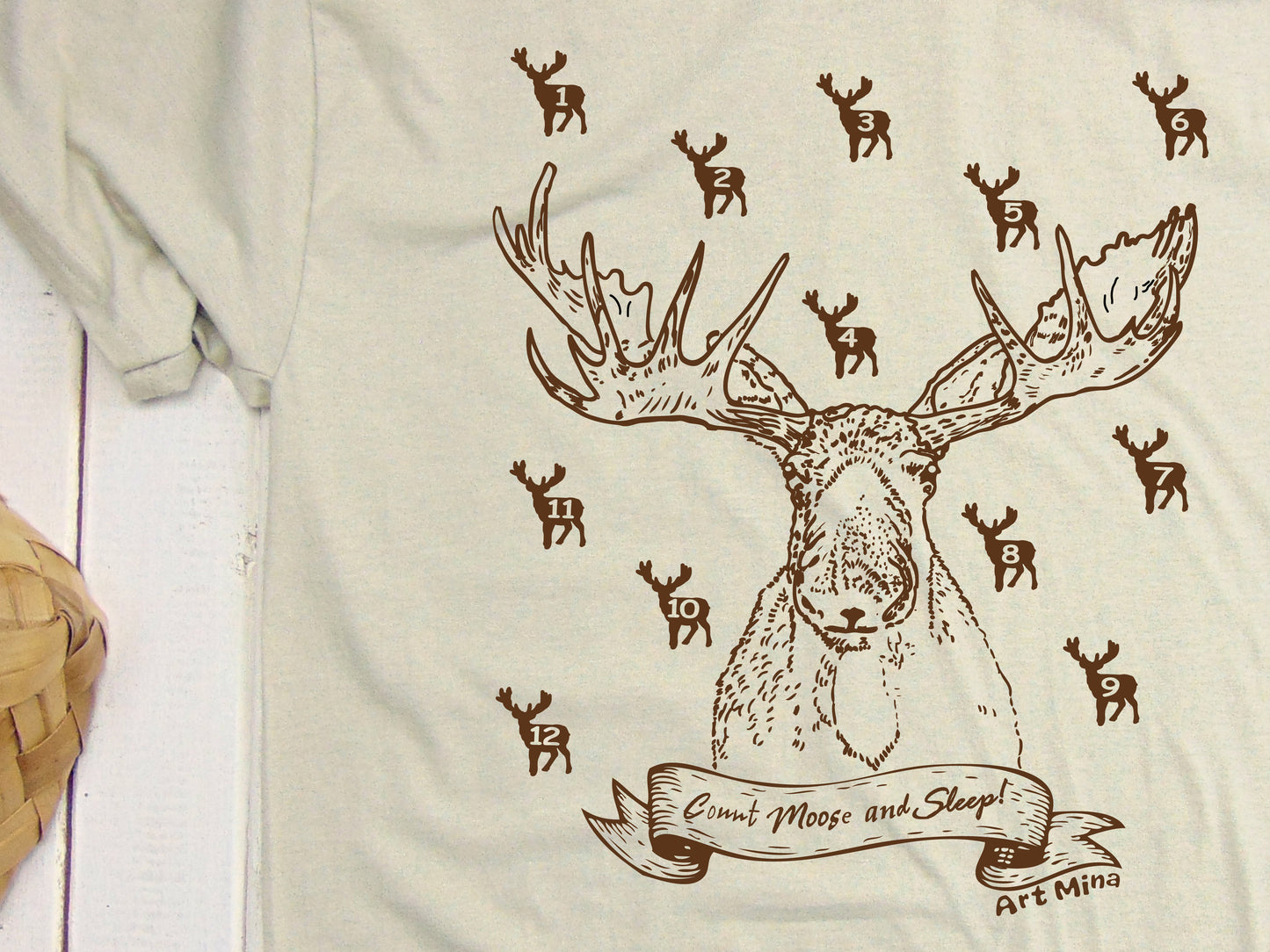 Unisex Soft T-shirt "Count Moose and Sleep!"