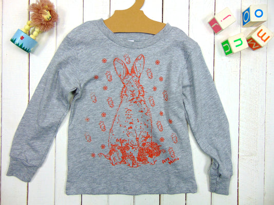 A photo of Art Mina Kids Long Sleeve T-shirt "Bunny Carrot"