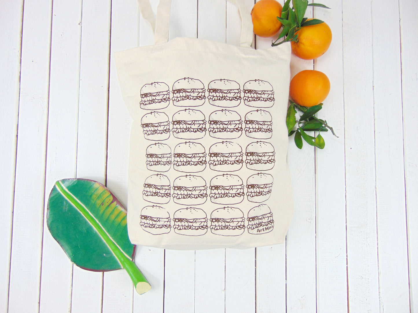 Hamburger Canvas Tote Bag