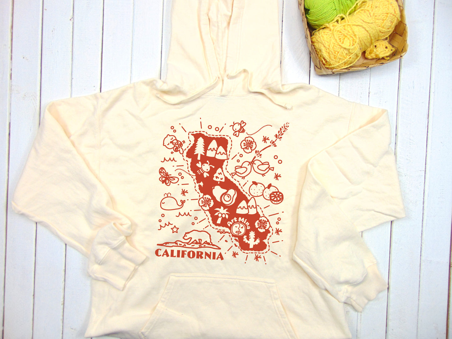 Art Mina Unisex Hoodie "California Map"