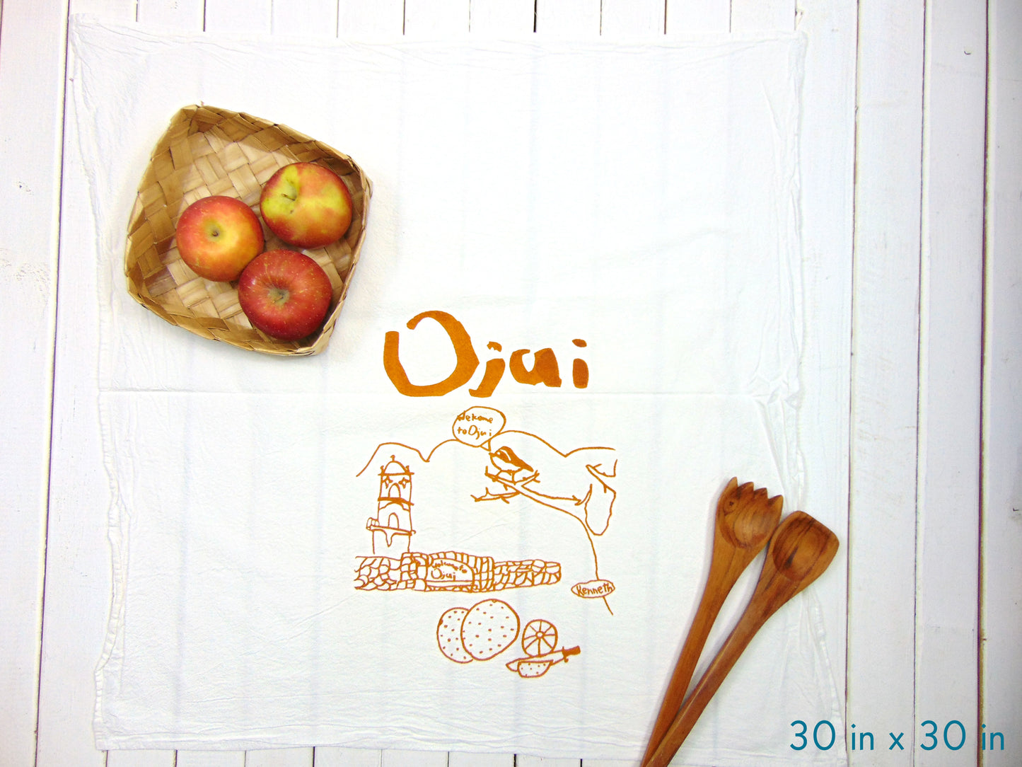 Welcome to Ojai!  Tea Towel