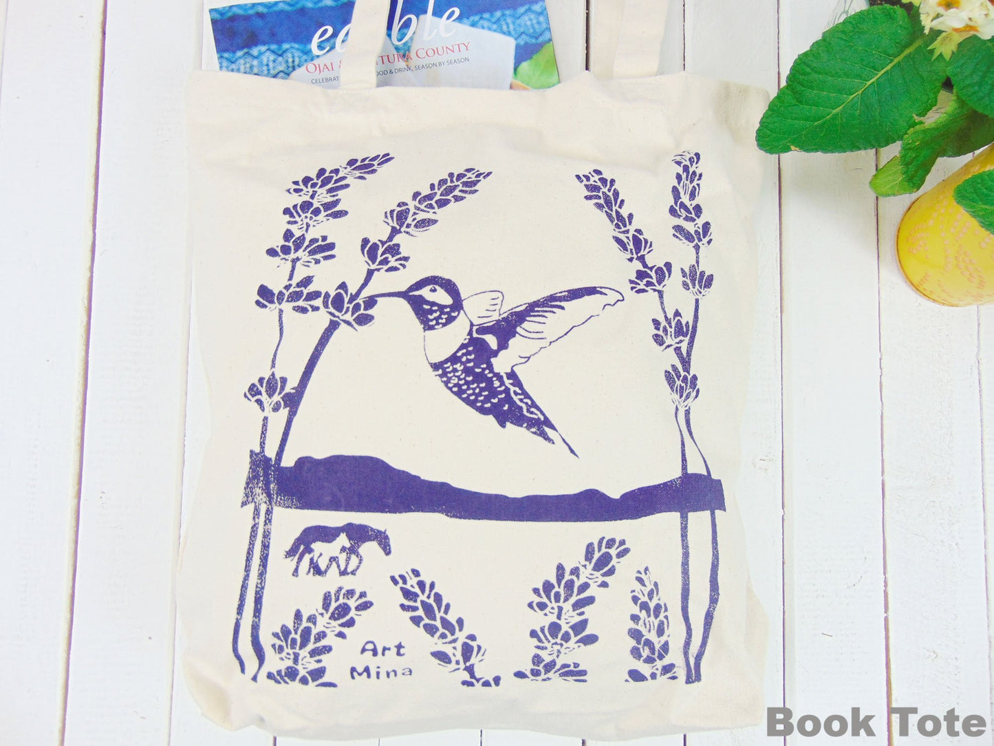Hummingbird Canvas Tote Bag