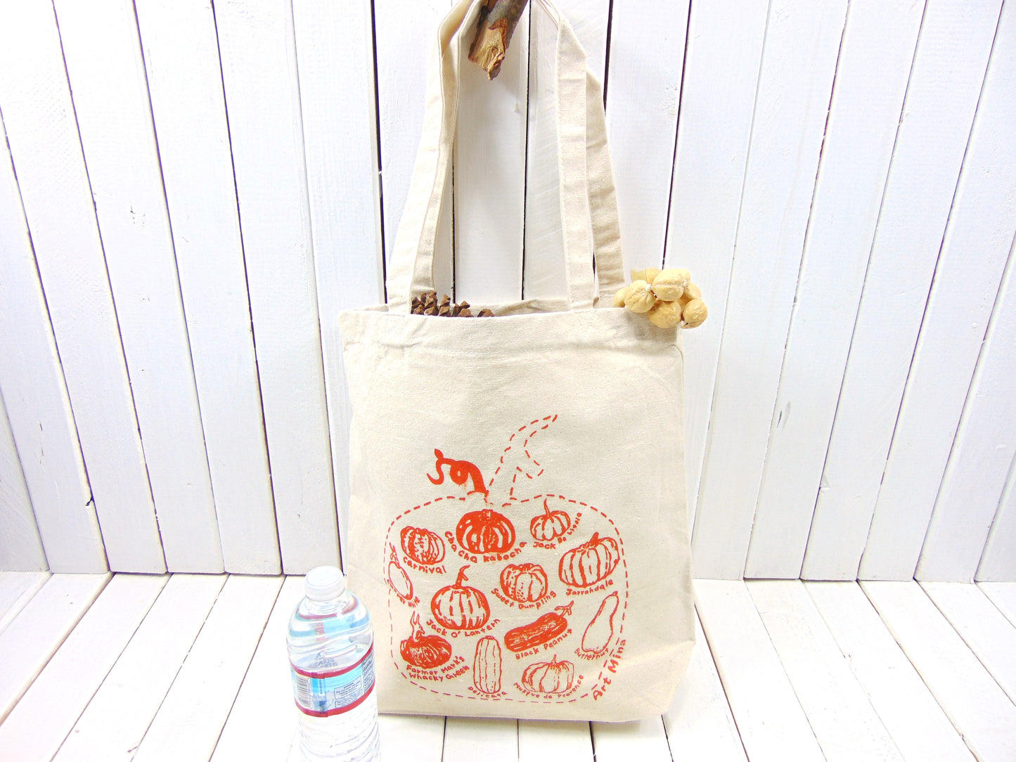 Art Mina Canvas Tote Bag "Pumpkin Sketch"