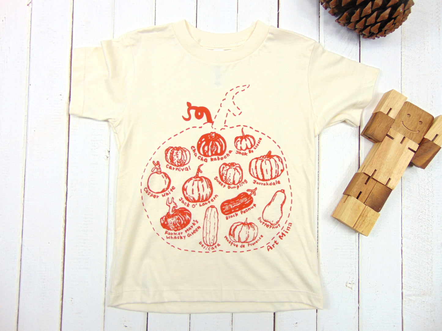 Art Mina Kids Pumpkin T-Shirt