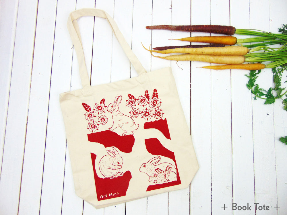 Canvas Tote Bag "Rabbit Home"