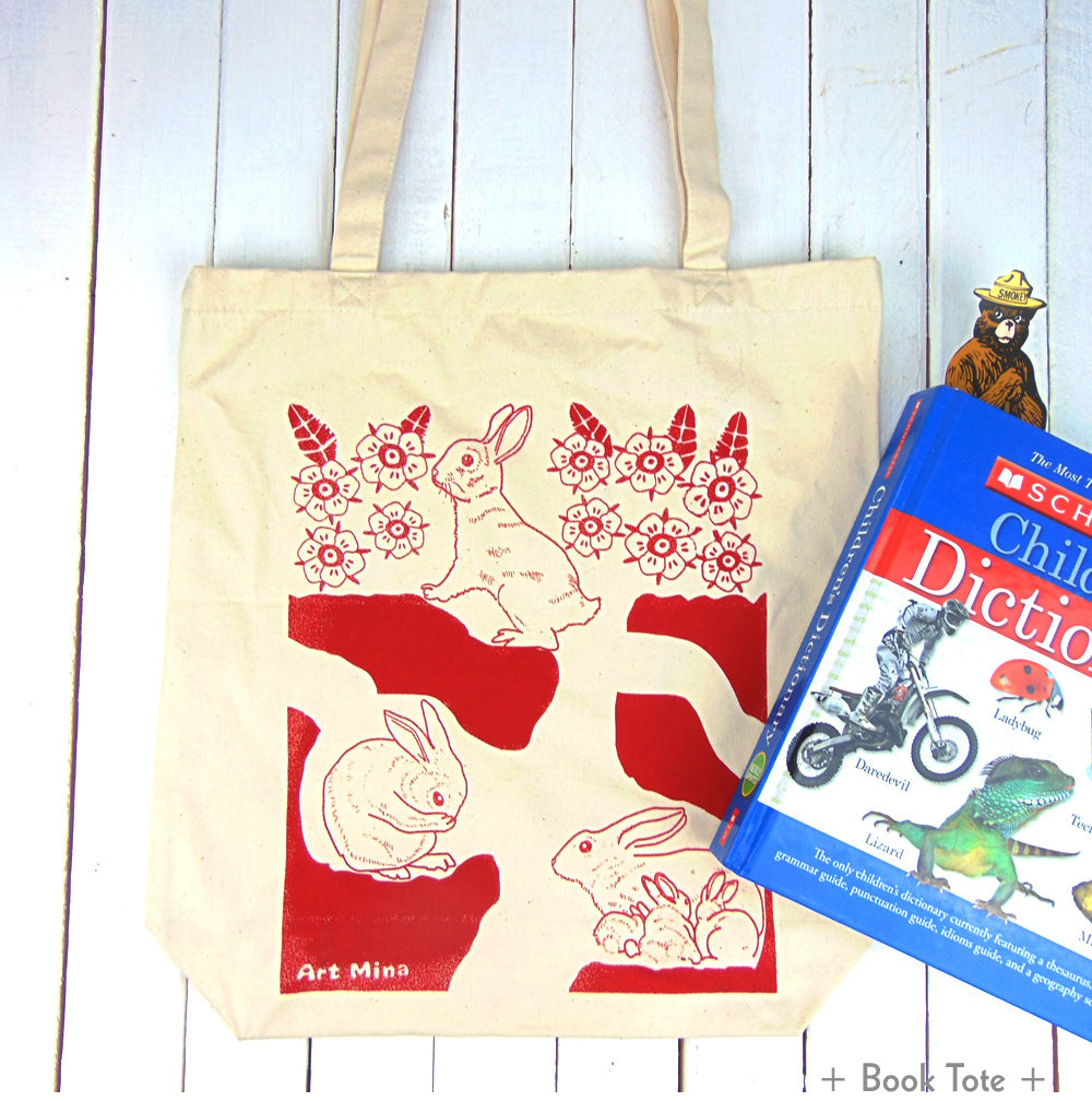 Canvas Tote Bag "Rabbit Home"
