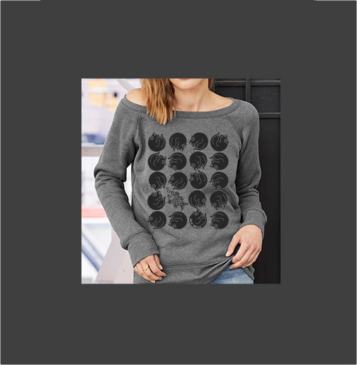 Women's Fleece Sweatshirt "Black Cats"