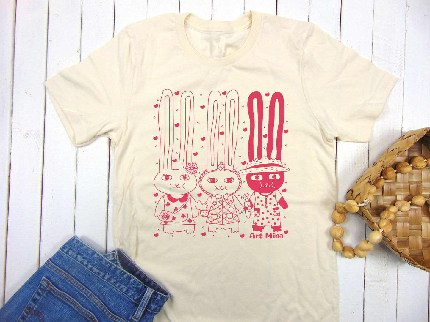 kawaii bunnies tee