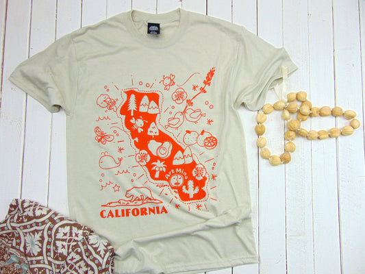 Soft Unisex Tee "California Map"