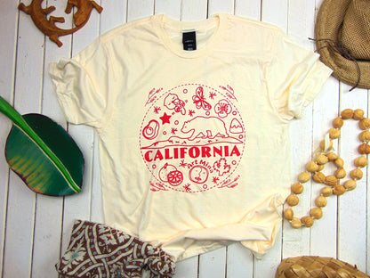 Soft California Tee (Printed Pink Ink)