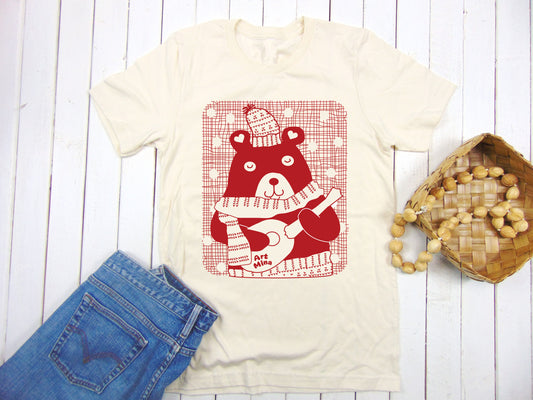 Unisex Soft T-shirt "Ukulele Bear"