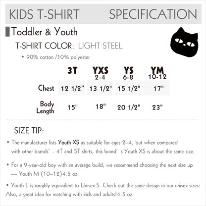 Kids Tee Size Chart