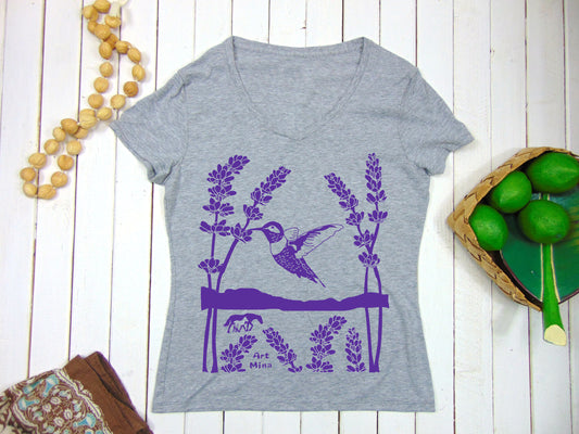 Women's Soft Tee "Ojai Spirit" V-Neck. Up To Size 5XL