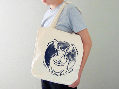 Canvas Tote Bag - Moon Rabbit
