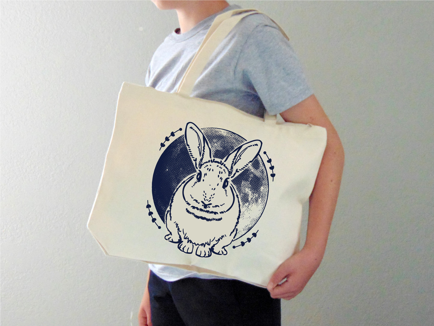 Canvas Tote Bag - Moon Rabbit