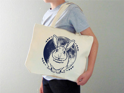 Canvas Tote Bag - Moon Rabbit