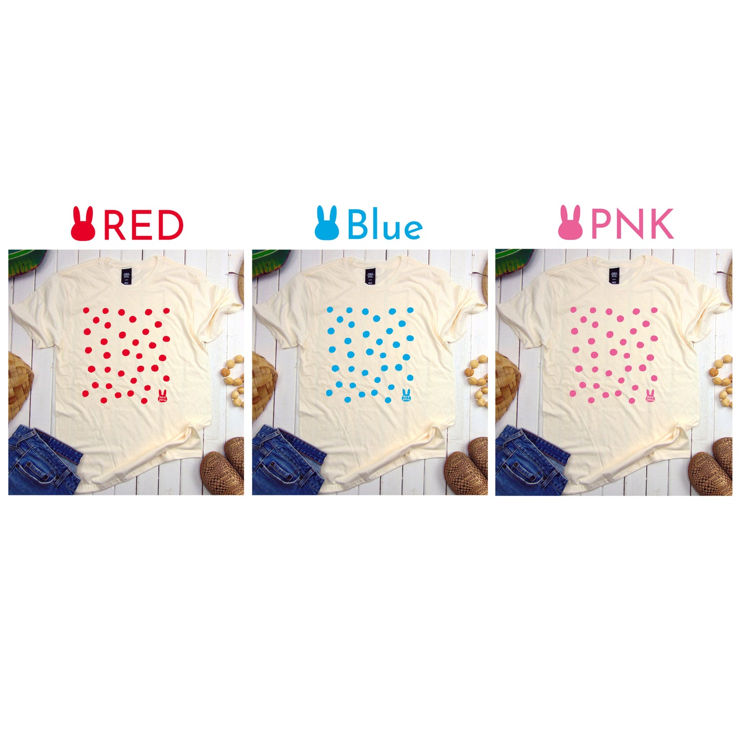 Soft Unisex Tee - Bunny Pop Polka