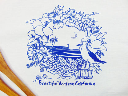 Hand Printed Napkin  "Beautiful Ventura California"