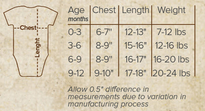 Organic Baby Onesie Size