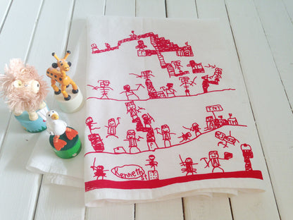 Kids drawing ninja towel