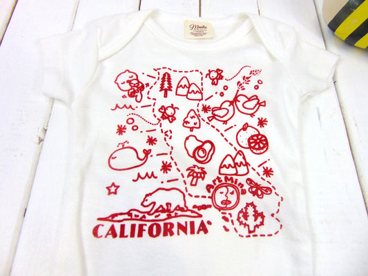 California Organic Baby Onesie Red