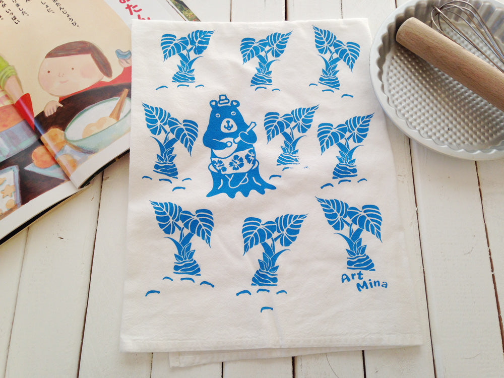  Art Mina Hawaiian bear flour sack towel