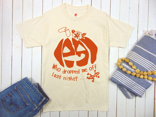 A photo of Art Mina Kawaii Jack O'Lantern T-shirt.