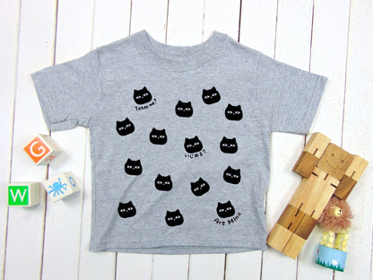 Art Mina Black Cat Kids Tee