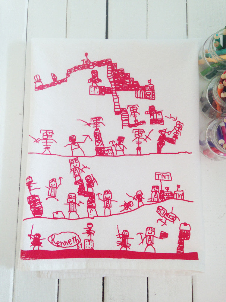 Kawaii Ninja kitchen tea towel