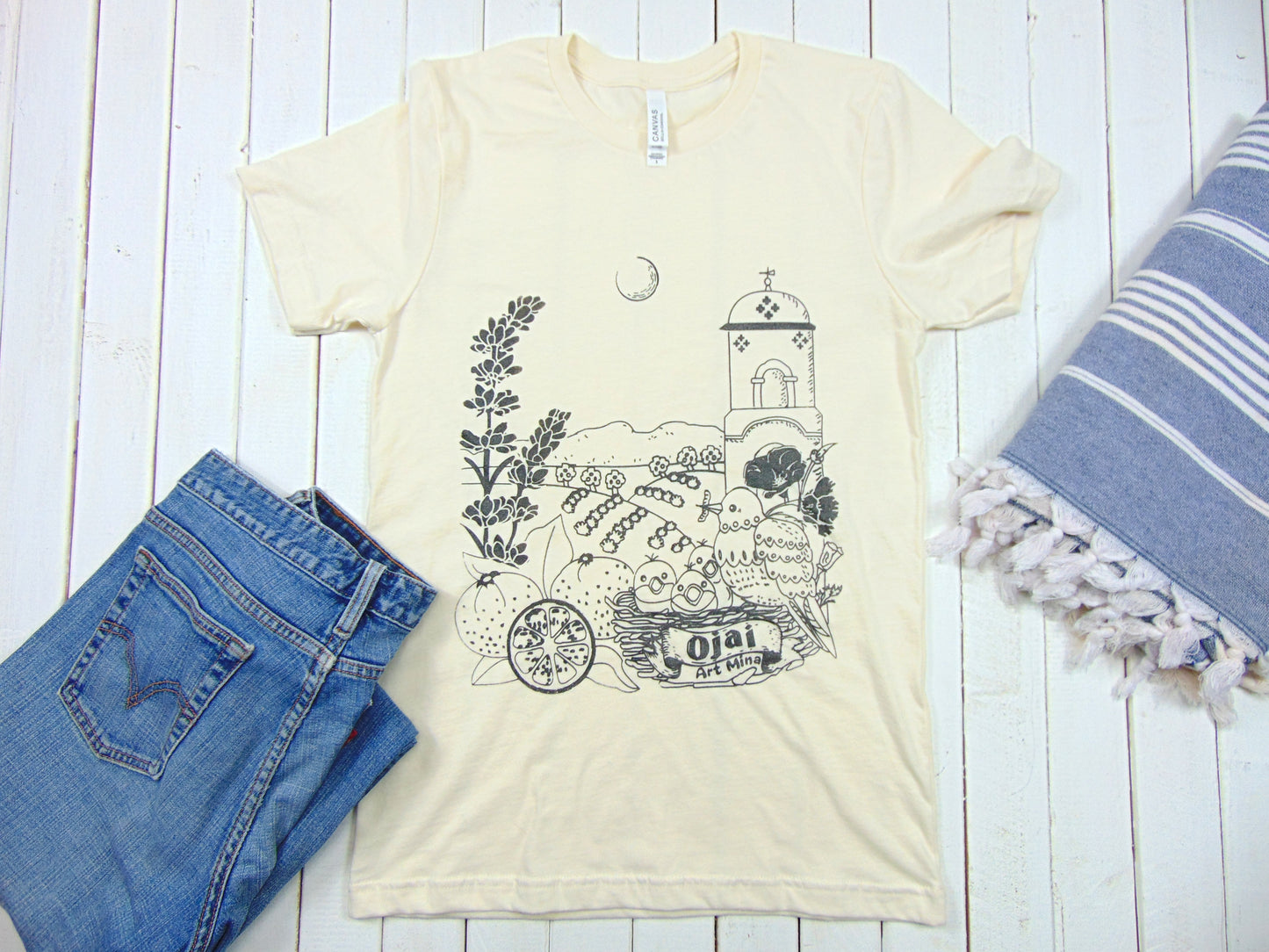 Ojai California Soft Unisex T-shirt  [Natural]